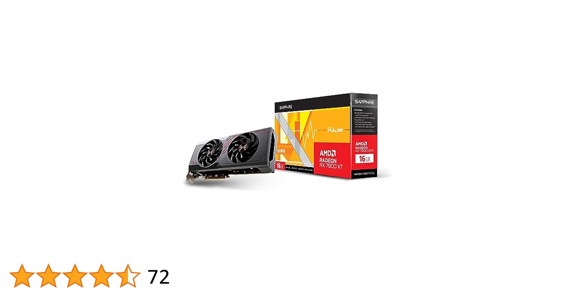 グラフィックボード・グラボ・ビデオカード SAPPHIRE PULSE AMD RADEON RX7800XT SAPPHIRE PULSE Radeon RX 7800 XT GAMING 16GB GDDR6